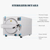 8L High-Temperature Autoce Sterilizer, 900W Steam Sterilizer with LED Display & Overheat Protection for Lab Equipment & Tools, Medical & Dental Use