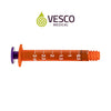 Vesco Medical ENFit Amber Syringes 3ml (Pack of 500 (1 Box))