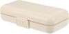 DOITOOL Portable Travel Medicine Organizer Small Pill Box with 8 Compartments Cream White Mini Daily Pill Case for Supplements and Medication Storage