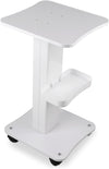 3 Tiers Beauty Trolley Cart with Wheels, Aluminum Salon Rolling Cart Work Station for Spa Pedicure Tattoo Craft Supplies, White