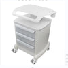 Generic Mobile Ultrasound Trolley Cart 110LBS Load Equipment Organizer Trolley with 3 Drawers 4 Wheels for Hospital Dental Office