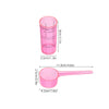 2 Sets Dental Graduated Cup, Measuring Spoon - Laboratory Mixing Cup Pot for Alginate Plaster Material Medical Bowls - Alginate Mixing Equipment Pink