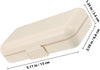 DOITOOL Portable Travel Medicine Organizer Small Pill Box with 8 Compartments Cream White Mini Daily Pill Case for Supplements and Medication Storage