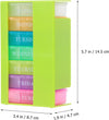 TEHAUX 7 Day Pill Organizer Weekly Medicine Box 21 Compartments Portable Plastic Pill Case with Lid Travel Daily Medicine Container for Storage