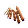 Vesco Medical ENFit Amber Syringes 3ml (Pack of 500 (1 Box))