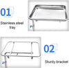 Adjustable Stainless Steel Mayo Tray Stand - Height Adjustable Trolley for Medical, Dental, Tattoo, Spa, and Salon Equipment - Versatile & Durable