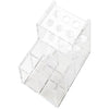 Dental Tool Organizer, Acrylic, Clear Storage Box with 12 Test Tube Holes, Holds Syringes, Braces and Other Equipment, Compact Design