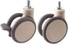 Medical Instrument Casters Whith Double Wheels Super Sound-Off Soft TPR Wheel Tread with Bearings for Hospital Trolley 2Pcs(No Brake x2,3 inch)