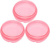 3pcs Portable Round Pill Organizer Set, Small Plastic Medicine Dispenser Boxes with Compartments for Three-Times-a-Day Use, Travel and Household Medication Storage, Pink