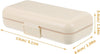 DOITOOL Portable Travel Medicine Organizer Small Pill Box with 8 Compartments Cream White Mini Daily Pill Case for Supplements and Medication Storage