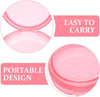 3pcs Portable Round Pill Organizer Set, Small Plastic Medicine Dispenser Boxes with Compartments for Three-Times-a-Day Use, Travel and Household Medication Storage, Pink