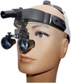 Magnifying Glass Dental Loupes 2.5X Surgical Binocular Loupes Optical Glass Lab Equipment Leather Headband Loupe with LED Headlight