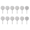 12pcs Dental Stainless Steel Mouth Mirror Head Odontoscope Mirror Reflector Dentist Equipment Oral Teeth Exam Care Mirrors (Size 4)