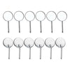 12pcs Dental Stainless Steel Mouth Mirror Head Odontoscope Mirror Reflector Dentist Equipment Oral Teeth Exam Care Mirrors (Size 4)