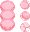 3pcs Portable Round Pill Organizer Set, Small Plastic Medicine Dispenser Boxes with Compartments for Three-Times-a-Day Use, Travel and Household Medication Storage, Pink