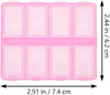 5pcs Portable 8-Compartment Rose Tablet Organizer Box, Compact Daily Medicine Case with Lid, Household Medicine Storage Container for Travel and Home Use