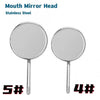 12pcs Dental Stainless Steel Mouth Mirror Head Odontoscope Mirror Reflector Dentist Equipment Oral Teeth Exam Care Mirrors (Size 4)
