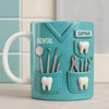 Dental Coffee Mug Featuring Dental Equipment Designs, Personalized Custom Coffee Mug, Gift For Dentists, Dentist Gifts For Men Women, Graduation Gifts For Dental Students (TR)