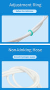 Canulas Nasales 7 Ft Super Soft with Adjustment Ring, Detachable Nasal Suction Tip, Silicone Material, Kink Resistant, Nasal Tubes for Various Hydrogen Suction Equipment, 2 Pack