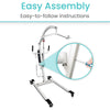 Vive Electric Patient Lift for Home Use with Sling - Portable, Adjustable Medical Patient Lift for Home Use - Electric Sit to Stand Chair for Elderly, Adults & Handicap - Person Floor Transfer Assist