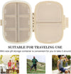 2pcs 8-Compartment Portable Double-Layer Airtight Pill Organizer Case, Travel and Daily Medicine Storage Box, Beige Multi-Grid Dispenser for Supplements and Tablets