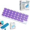 Monthly Pill Organizer with Lid 31 Removable Daily Pills Box Pods Date Reminder One Month 1 Time a Day Travel Portable Large Medicine Case Easy-Open for Vitamins Medications Supplement Fish Oil(#1)