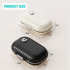 Personal Pill Organizer 2PACK- Medicine Pill Case with Medicine Tracker, Waterproof Pill Box, 7 Compartments, Foldable Design (Black& White A)