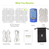 AUVON Rechargeable TENS Unit Muscle Stimulator, 24 Modes 4th Gen TENS Machine with 8pcs 2"x2" Premium Electrode Pads for Pain Relief