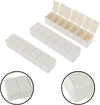 Portable Medicine Box 3pcs Set with 7 Compartments Weekly Pill Organizer Gray White, Stackable Pill Storage Case for Travel and Outdoor Use