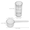 2 Sets Dental Graduated Cup, Measuring Spoon - Laboratory Mixing Cup Pot for Alginate Plaster Material Medical Bowls - Alginate Mixing Equipment Pink