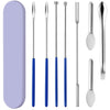 8 Piece Capsule Filling Machine Kits for Empty Pill Capsules Filler, Home & Lab Supplies - Micro Tiny Spoon Spatula, Lab Scoop Filling Tray, Herb Powder Tamper Tool, Gel Capsules Size #000 00 0 1 2 3