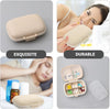 2pcs 8-Compartment Portable Double-Layer Airtight Pill Organizer Case, Travel and Daily Medicine Storage Box, Beige Multi-Grid Dispenser for Supplements and Tablets