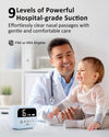 HEYVALUE Nasal Aspirator for Baby, Hospital Grade Nose Sucker with 9 Levels Suction, Night Light and Nursery Rhyme Soothing, Electric Nose Suction for Baby with Food-Grade Silicone Tips Purple