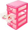 Multi Layer Plastic Storage Box Hair Accessories Jewelry Smile Drawer Cabinet Office Desktop 4 Stack & Carry Multipurpose Portable Container Handled Organizer