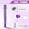 60ml Syringe with Cap, 60cc Plastic Syringes for Liquid, Feeding, Individually Wrapped 10 Pack