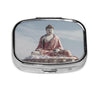 Square Round Pill Case Pirate Characters Pill Box Daily 2 Compartment Travel Pill Container for Pocket Purse Portable Medicine Cod Liver Oil Storage Box 2 Times a Day Pill Organizer