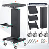 Noverlife Beauty Salon Rolling Cart, Heavy Duty Carbon Steel Esthetician Cart with Wheels Esthetician Trolley for Cavitation Machine Load 260Lbs, Mobile Facial Machine Stand for Spa Equipment Storage