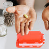 DOITOOL Portable Medicine Organizer Case Three-Tier Eight Compartments Foldable Pill Box Large Capacity Travel Compact Storage for Daily Medication and Vitamins