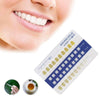 Veemoon 20pcs Tooth Shade Guide PVC Frosted Long Strip Teeth Contrast Cards Oral Supplies Dental Equipment for Professional and Household Use