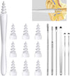 Ear Wax Removal, Ear Wax Removal Tool Reusable and Washable Replacement Soft Silicone Tips for Cleaner Earwax, Ear Wax Removal Kit Contains 7 Types of Ear Cleaner Tools
