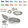 Dental Chair Covers 4Pcs/Set PU Leather Elastic Waterproof Protective Case Seat Chair Cover Dentistry Lab Dentist Equipment