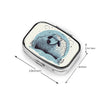 Square Round Pill Case Pirate Characters Pill Box Daily 2 Compartment Travel Pill Container for Pocket Purse Portable Medicine Cod Liver Oil Storage Box 2 Times a Day Pill Organizer