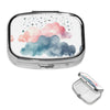 Square Round Pill Case Pirate Characters Pill Box Daily 2 Compartment Travel Pill Container for Pocket Purse Portable Medicine Cod Liver Oil Storage Box 2 Times a Day Pill Organizer