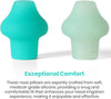 (2-Pair) Calvana Standard Nose Pillows, Silicone Nose Buds, Compatible with Navage Nasal Irrigation Systems and All Navage Nasal Rinse Devices, Includes 2 Light Green and 2 Cyan Green Colors