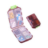 10 Compartment Small Pill Box, Travel Pill Organizer, Travel Medication Holder Dispenser Case Kit, Daily Portable Medicine Vitamin Container (Green)