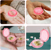 3pcs Portable Round Pill Organizer Set, Small Plastic Medicine Dispenser Boxes with Compartments for Three-Times-a-Day Use, Travel and Household Medication Storage, Pink