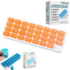 Monthly Pill Organizer with Lid 31 Removable Daily Pills Box Pods Date Reminder One Month 1 Time a Day Travel Portable Large Medicine Case Easy-Open for Vitamins Medications Supplement Fish Oil(#1)