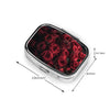 Square Round Pill Case Pirate Characters Pill Box Daily 2 Compartment Travel Pill Container for Pocket Purse Portable Medicine Cod Liver Oil Storage Box 2 Times a Day Pill Organizer