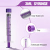 60ml Syringe with Cap, 60cc Plastic Syringes for Liquid, Feeding, Individually Wrapped 10 Pack