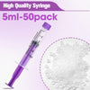 60ml Syringe with Cap, 60cc Plastic Syringes for Liquid, Feeding, Individually Wrapped 10 Pack